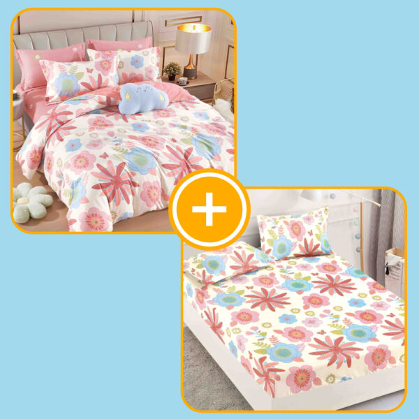 pachet lenjerie si husa de pat 2 persoane