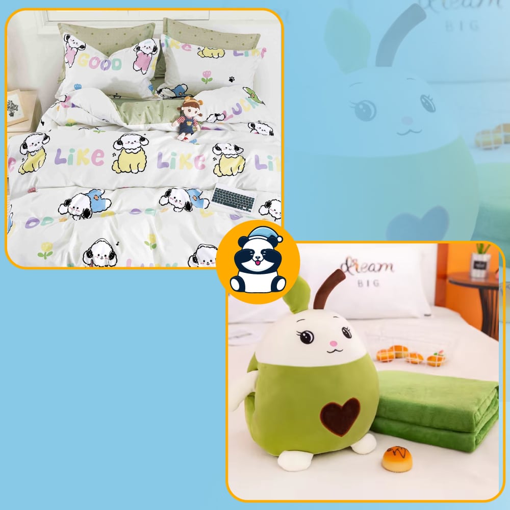 Pachet lenjerie 1 persoana si jucarie green apple Pachet lenjerie 1 persoana si jucarie green apple