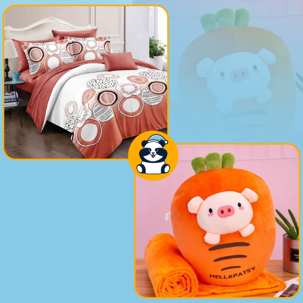 Pachet lenjerie 1 persoana si jucarie purcelus Pachet lenjerie 1 persoana si jucarie purcelus