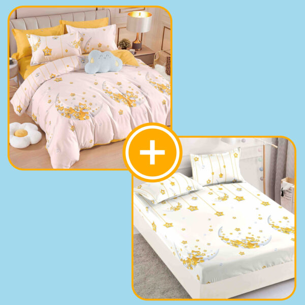 pachet lenjerie si husa de pat 2 persoane