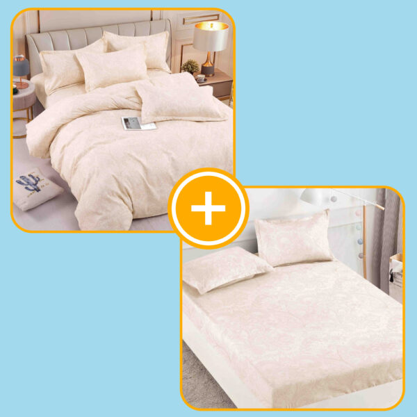 pachet lenjerie si husa de pat 2 persoane