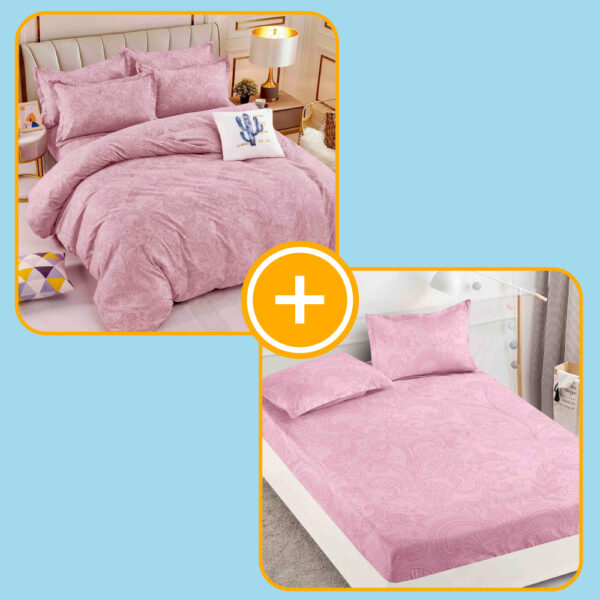 pachet lenjerie si husa de pat 2 persoane