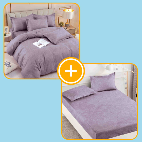 pachet lenjerie si husa de pat 2 persoane