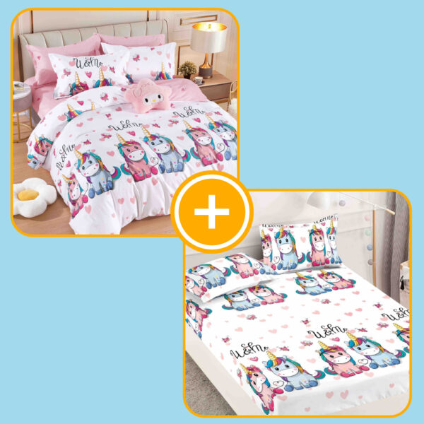 pachet lenjerie si husa de pat 2 persoane