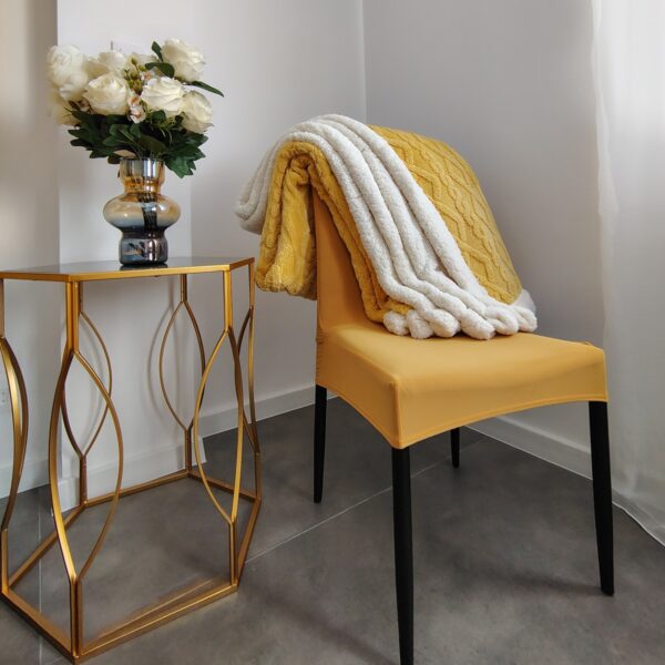 husa de scaun spandex mustar