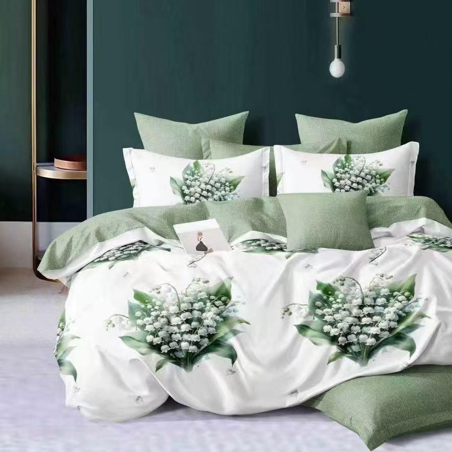 lenjerie alb verde cu ghiocei lenjerie alb verde cu ghiocei