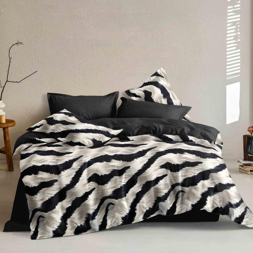 lenjerie crem negru tigru lenjerie crem negru tigru