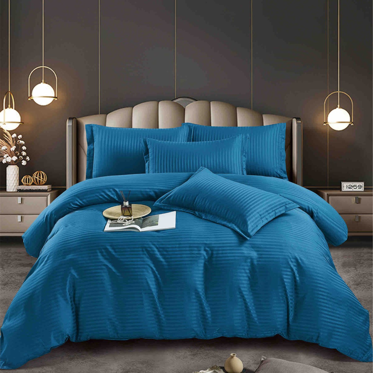 lenjerie damasc albastru royal lenjerie damasc albastru royal