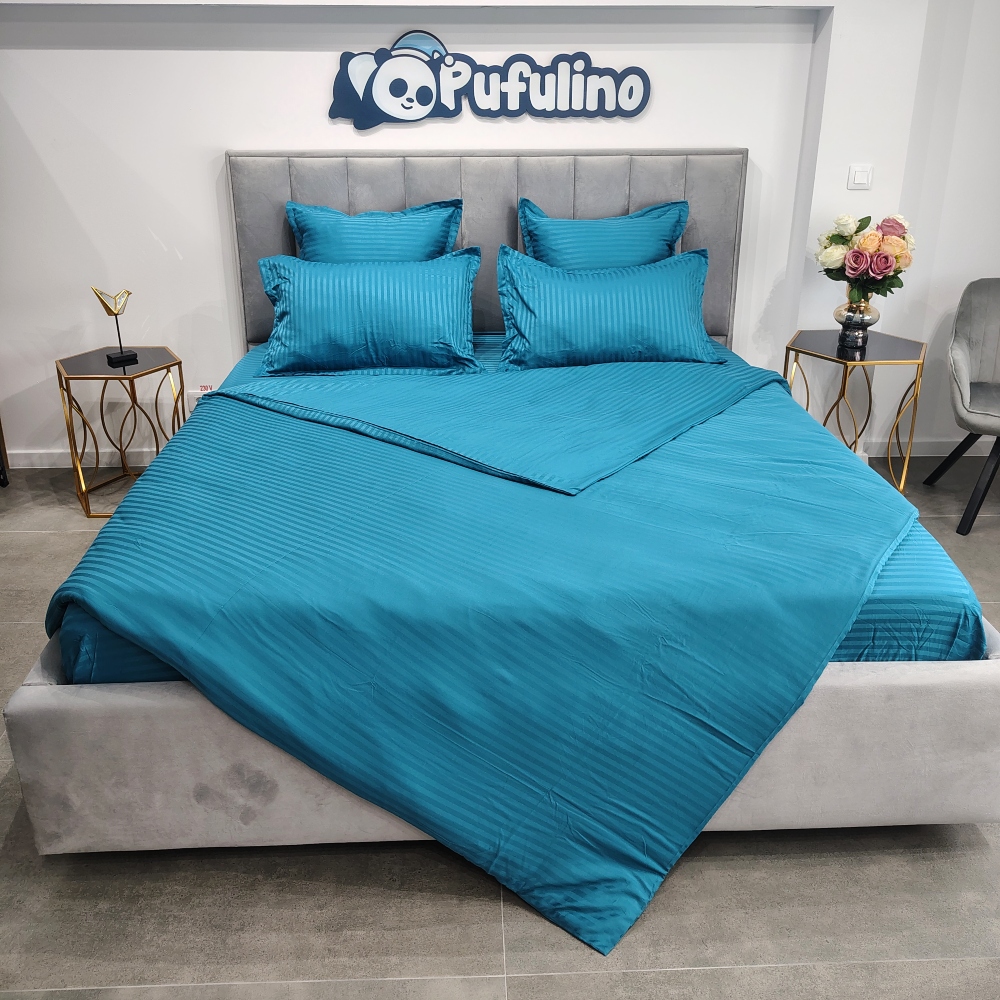 lenjerie de pat damasc albastru (2)