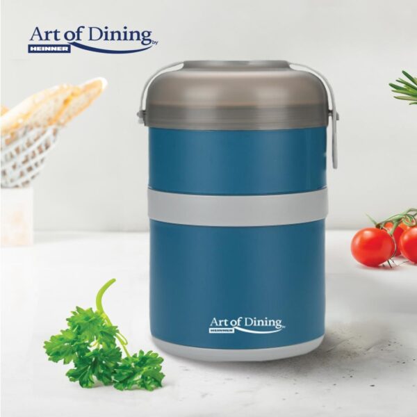 caserola dubla inox loca HR-NC-920A - albastru