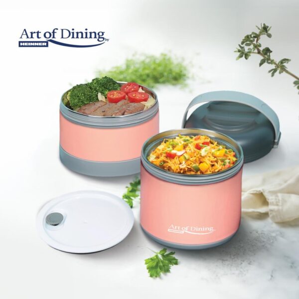 caserola dubla inox loca HR-NC-920A - roz mancare