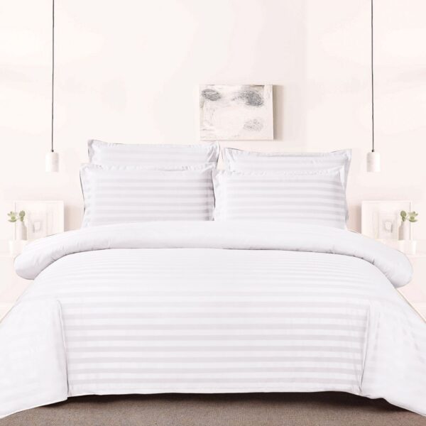 Lenjerie damasc Sky Home 1 persoana alb