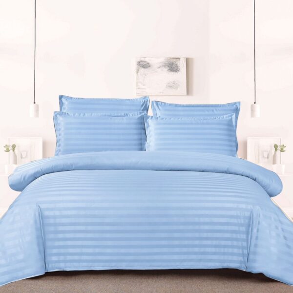 Lenjerie damasc Sky Home 1 persoana bleu