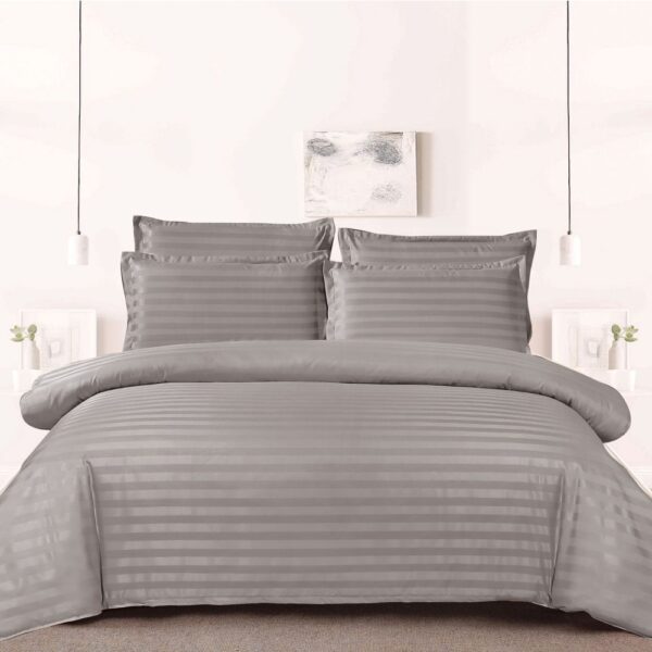 Lenjerie damasc Sky Home 1 persoana gri