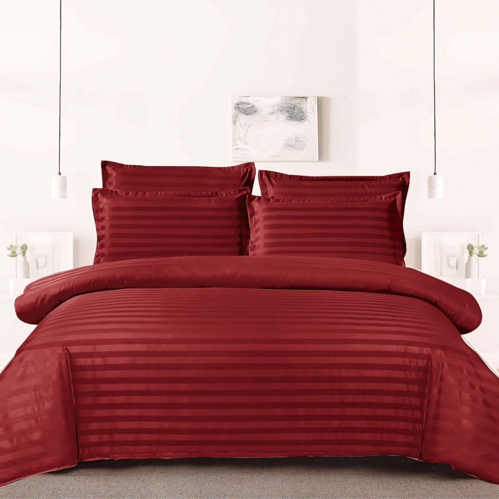 Lenjerie damasc Sky Home 1 persoana rosu Lenjerie damasc Sky Home 1 persoana rosu