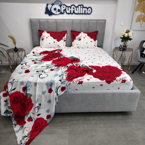 Set Husa si Patura cu trandafiri