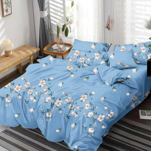 lenjerie bleu cu floricele