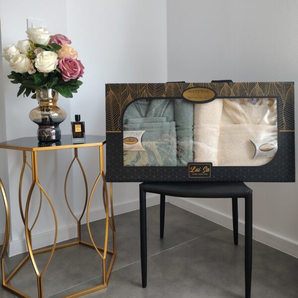 set halate de baie crem_ verde