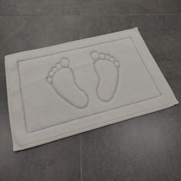 Covoras de baie pufos ivory