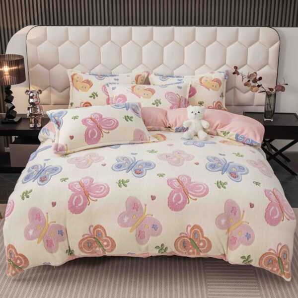 lenjerie cocolino cu elastic cu fluturi colorati