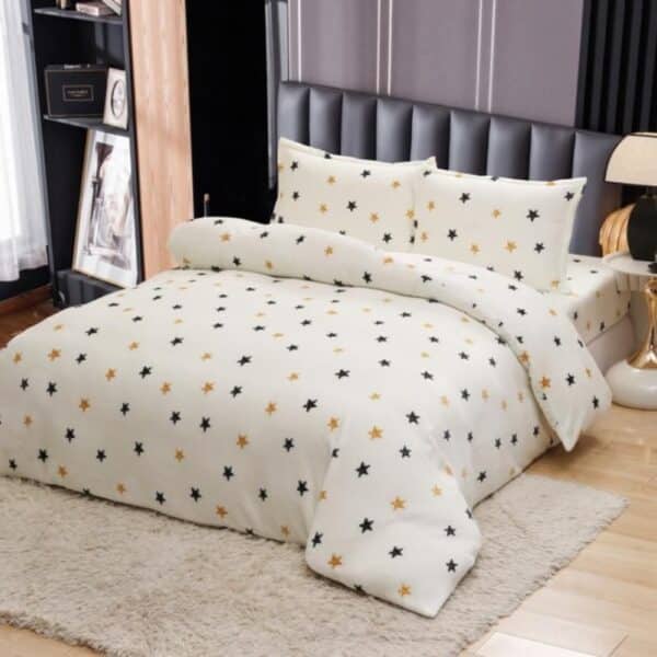 lenjerie de pat cocolino crem cu stelute