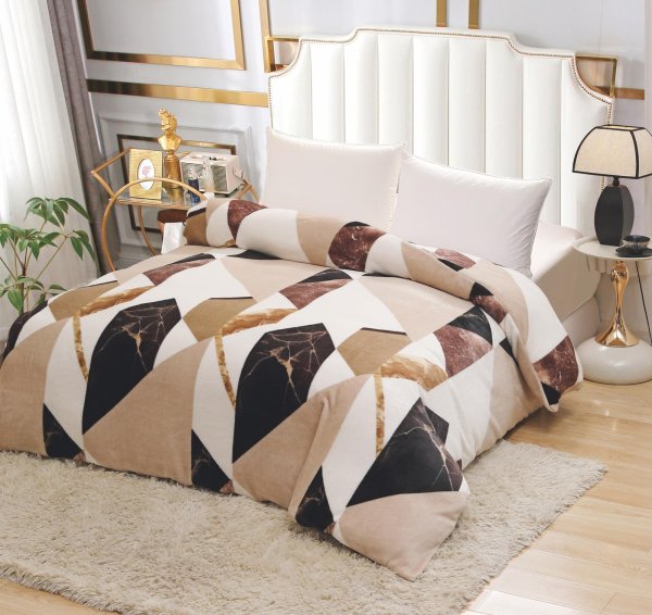 patura cocolino cu diamante bej