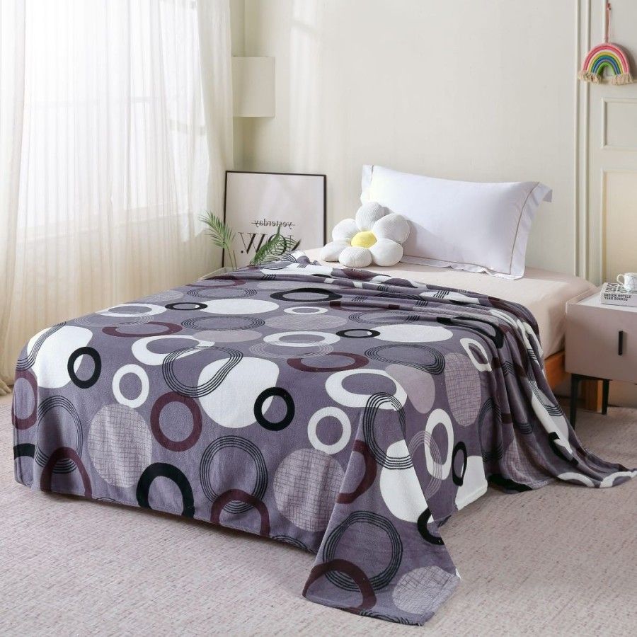 patura cocolino gri cu cercuri patura cocolino gri cu cercuri