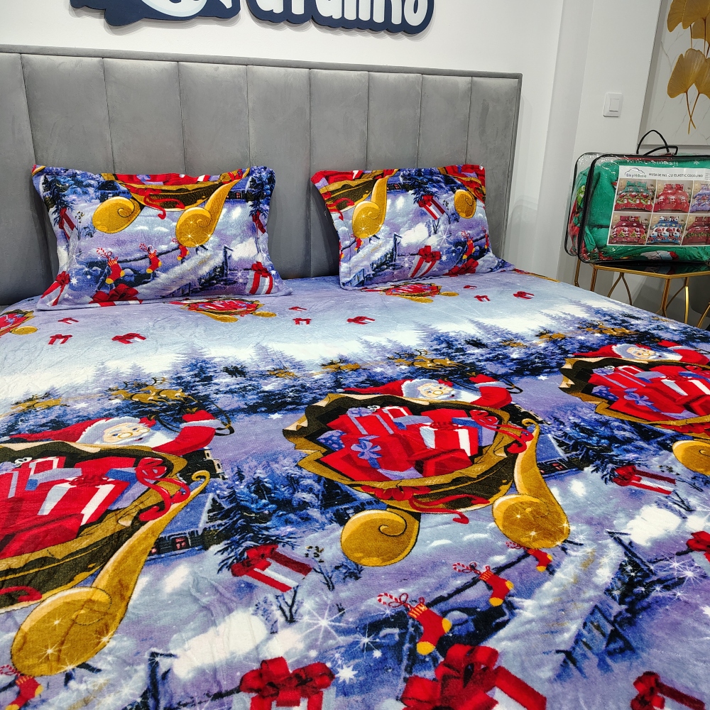 husa de pat cocolino model de craciun mov (2)